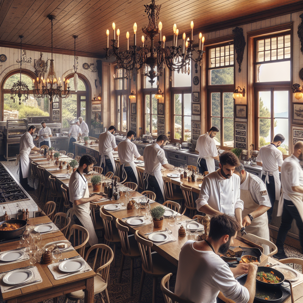 Silivri Villa Restaurant’ta gurme lezzetler hazırlayan aşçılar