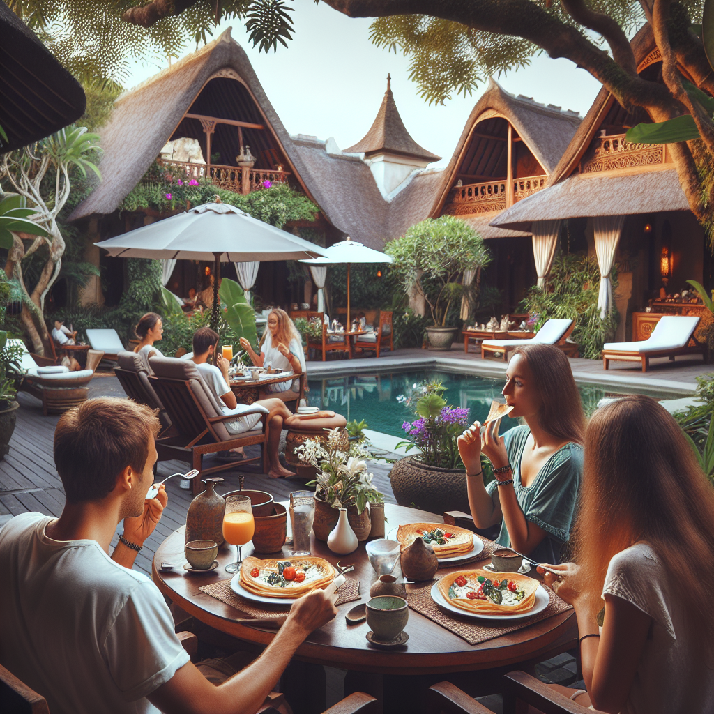 Villa Restaurant bahçesinde krep kahvaltısı keyfi