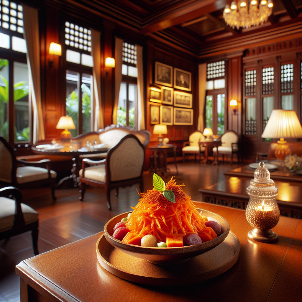 Villa Restaurant’ta sunulan havuç tarator tabağı