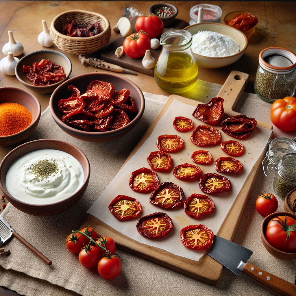 Yoğurtlu kuru domates tarifinin hazırlanması